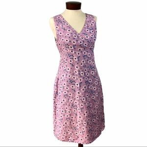 Women's 12 linen blend lined Midi Dress